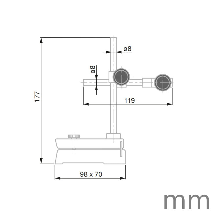 TESA 01639003 Inclinable Mesuring Support 98 x 70mm