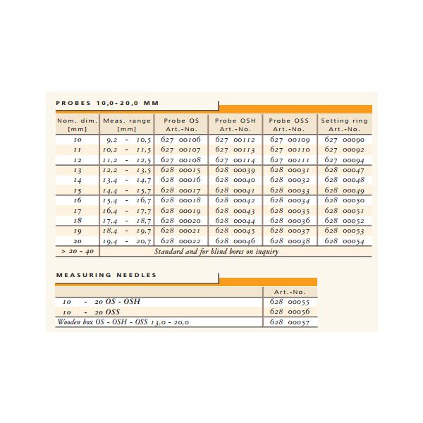 Schwenk OSIMESS 62800018 Split ball hard chromed probe Style OS Nominal size 16.00mm to cover range 15.40-16.70mm