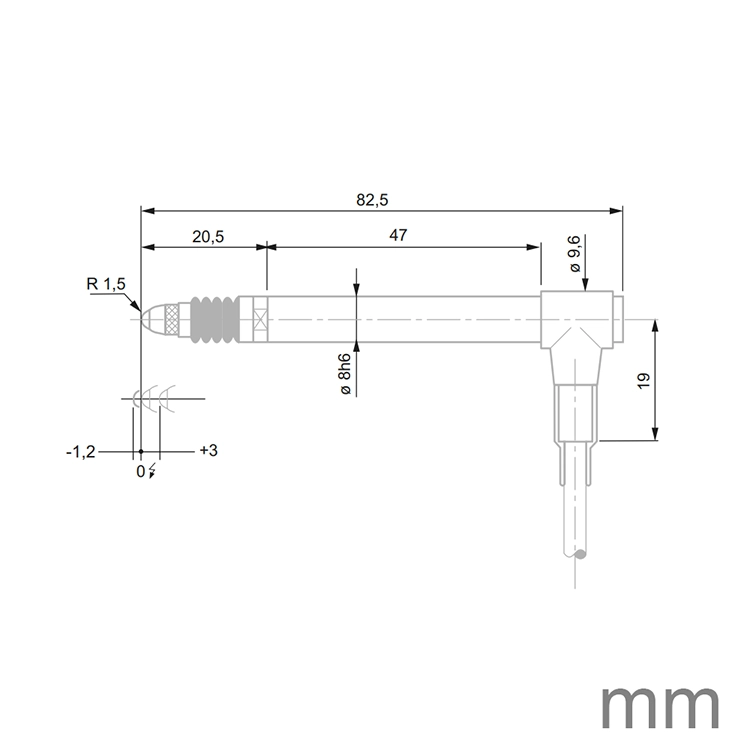 TESA 03210927 GT22-T Probe ± 1 mm 2.5N
