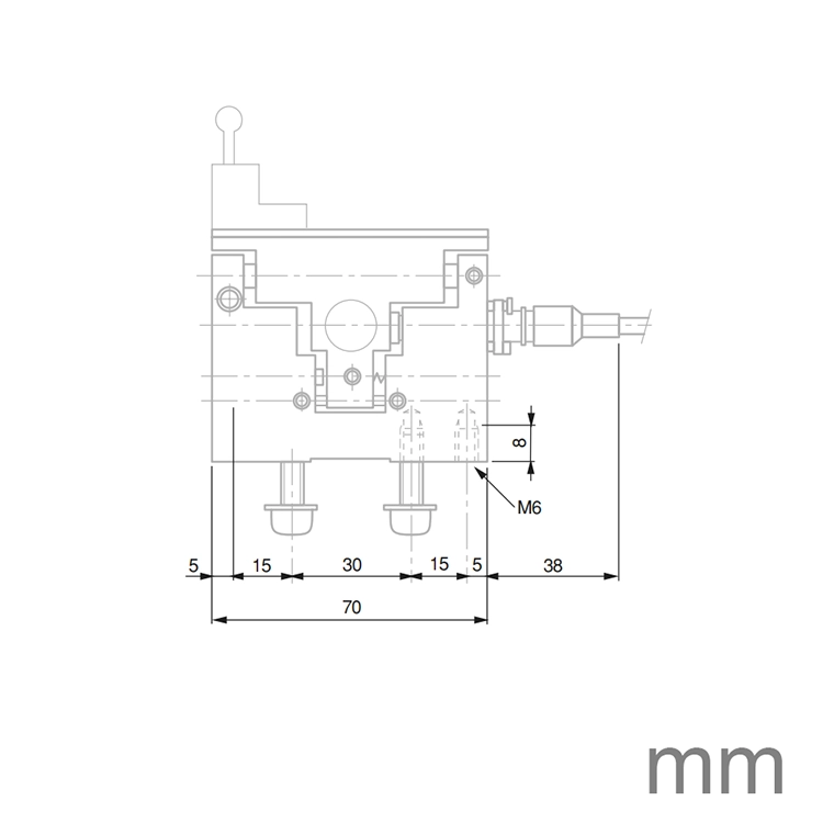 TESA 03230019 FMS100 Probe ± 2mm 2N