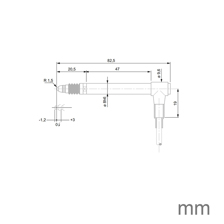 TESA 03230056 GTL22 Probe Linearized ± 2mm 0.63N