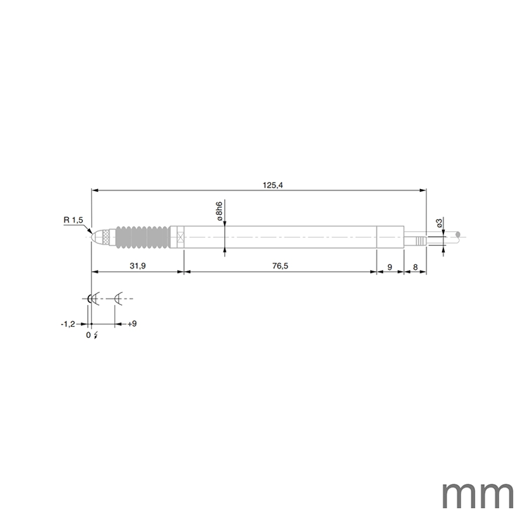 TESA 03230073 GT271 Probe ± 2mm 0.63N