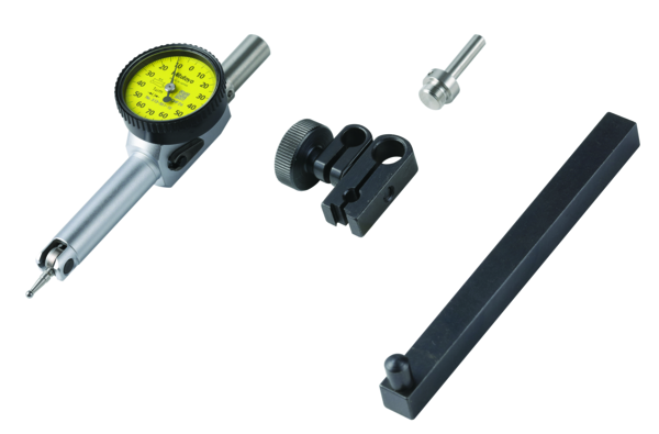 Dial Test Indicator, Pocket Type 0.14mm, 0.001mm, D=4/8 mm Stem, with Bracket 513-501-10T