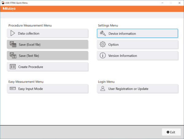 Mitutoyo 06AGR543 USB-ITPAK Vers. 3.0 USB Dongle + Manual (Software available Online)