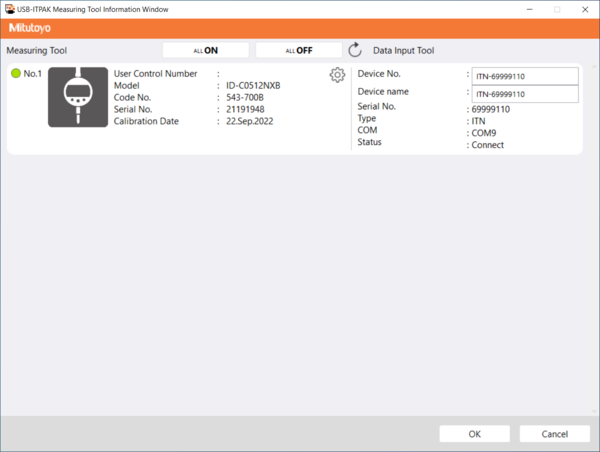 Mitutoyo 06AGR543 USB-ITPAK Vers. 3.0 USB Dongle + Manual (Software available Online)