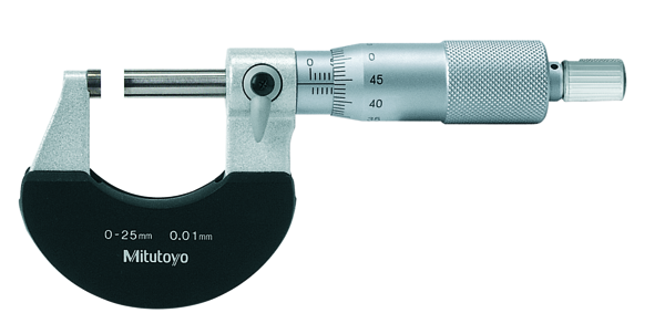 Mitutoyo Outside Micrometer with Heat Ins. Plate 0-1", 0,0001" 102-327