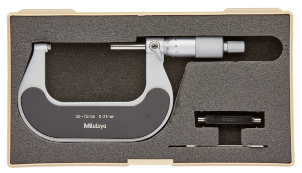 Mitutoyo Outside Micrometer with Heat Ins. Plate 50-75mm, 0,01mm 102-303
