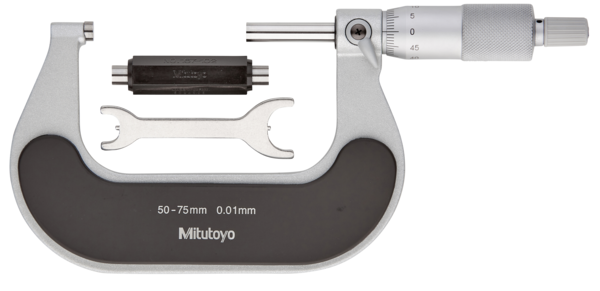Mitutoyo Outside Micrometer with Heat Ins. Plate 50-75mm, 0,01mm 102-303