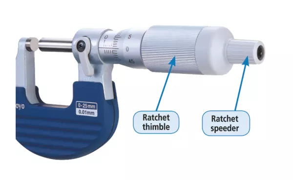 Mitutoyo 102-718 (0.0001″) Ratchet Thimble Micrometer 1-2″