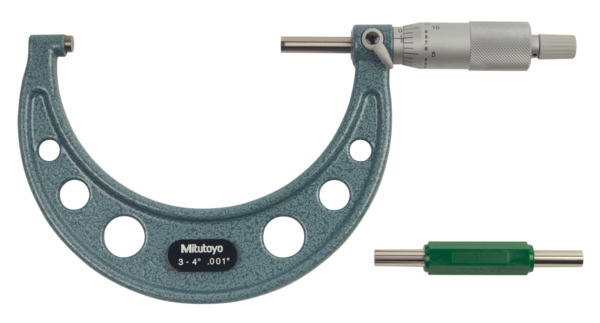 Mitutoyo Imperial Analogue Outside Micrometer 3-4", Ratchet Stop 103-180