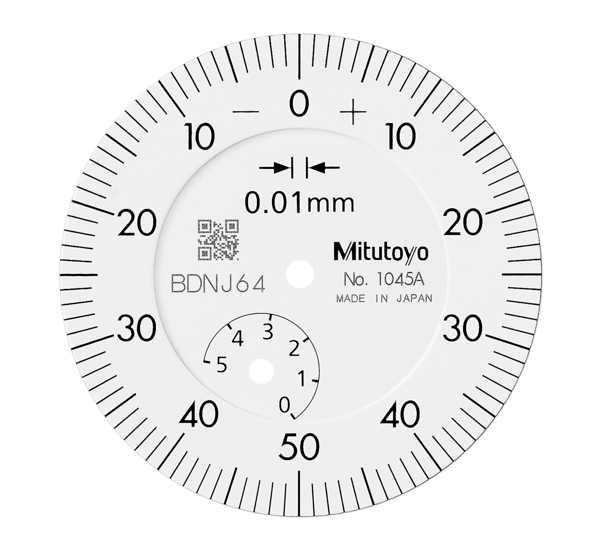 Dial Gauge, ISO Type 5mm, 0,01mm 1045SB Flat back 40mm diameter