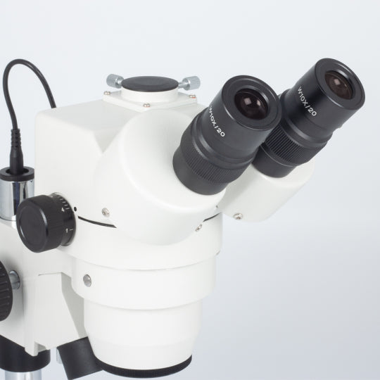 Motic SMZ-143-N2LED Trinocular Microscope head 10X-40X with 10x Eyepiece Part no. 1100200600834 45º inclined