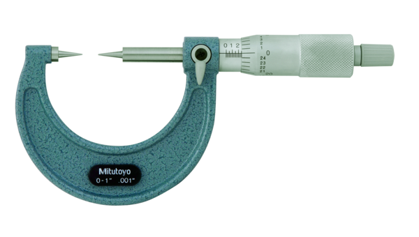 Point Micrometer with Hardened Tip 0-1", 15° Tip 112-177