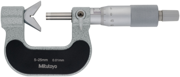 Mitutoyo 5 Flute V-Anvil Micrometer 5-25mm 114-165