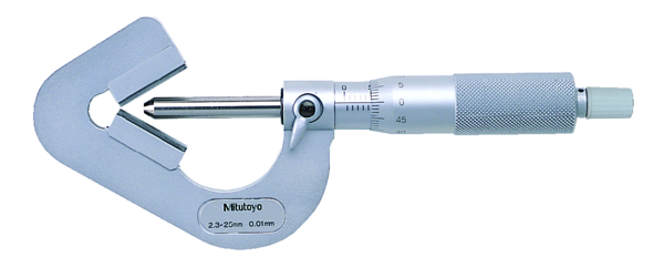 Mitutoyo 3 Flute V-Anvil Micrometer 2,3-25mm 114-204