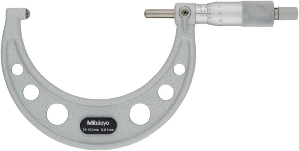 Tube Micrometer, Spherical Anvil/Spindle 75-100mm 115-218