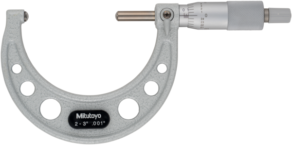 Tube Micrometer, Spherical Anvil/Spindle 2-3" 115-243