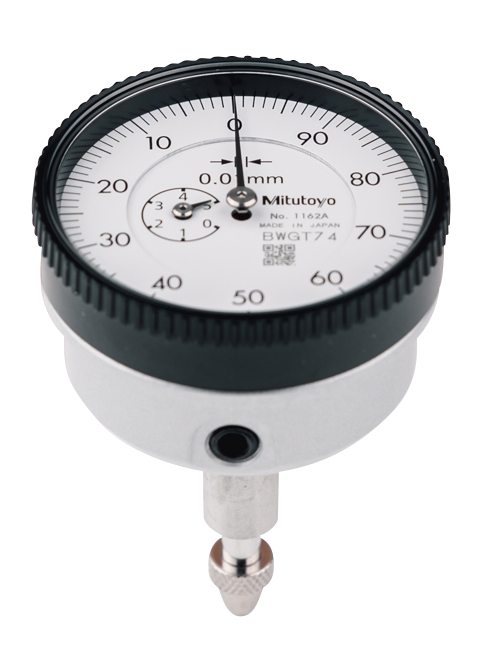 Dial Gauge, ISO Type Back Plunger Design, Reverse Dial Face, 5mm, 0,01mm 1162A
