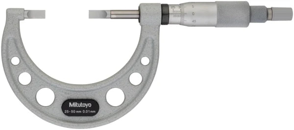Mitutoyo Blade Micrometer, Hardened Steel Blade 25-50mm, 0,75mm Blade 122-102-10