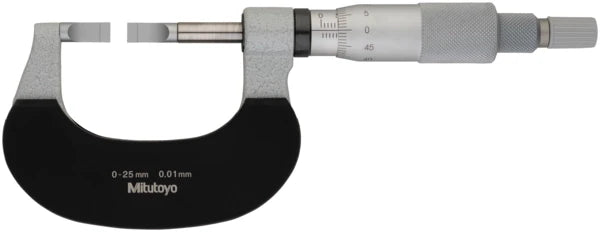 Mitutoyo Blade Micrometer, Hardened Steel Blade 0-25mm, 0,4mm Blade 122-111-10
