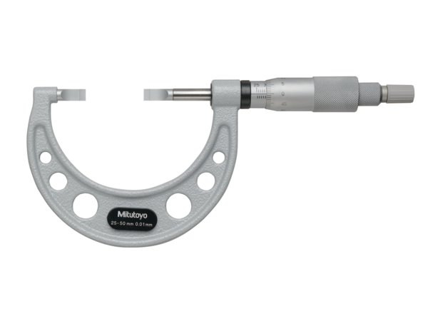 Mitutoyo Blade Micrometer, Hardened Steel Blade 25-50mm, 0,4mm Blade 122-112-10
