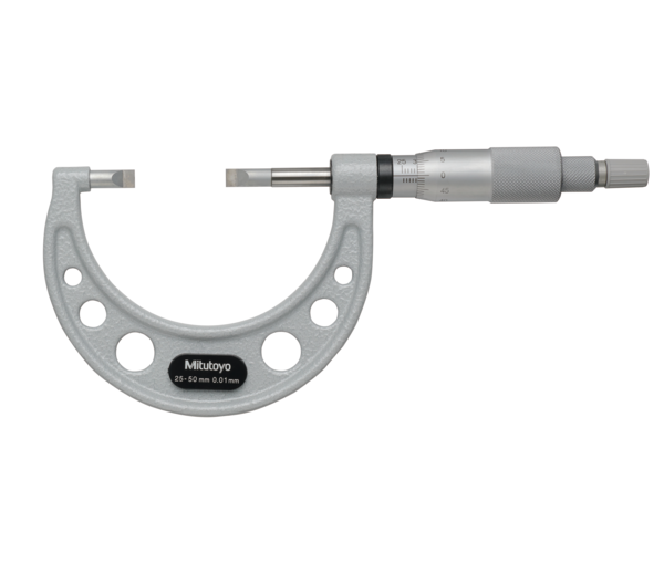 Mitutoyo Blade Micrometer, Carbide-Tipped Blade 25-50mm, 0,4mm Blade 122-142-10