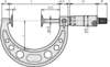 Mitutoyo Disc Micrometer, Hardened Steel Disks 2-3", Disk=20mm 123-127