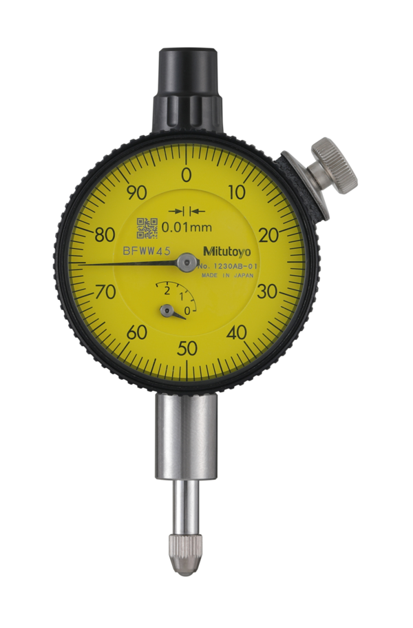Dial Gauge, Flat Back, ANSI/AGD Type 2,5mm, 0,01mm 1230AB-01