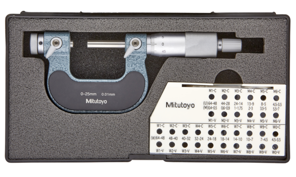 Screw Thread Micrometer Interchangeable Tips, 0-25mm 126-125
