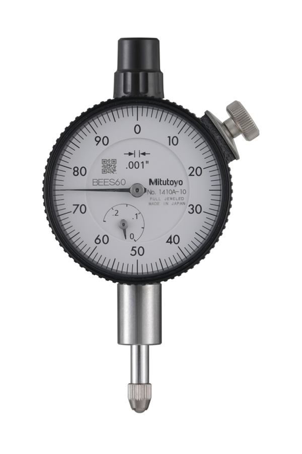 Dial Gauge, Flat Back, ANSI/AGD Type Jewelled Bearing, 0,25", 0,001" 1410AB-10
