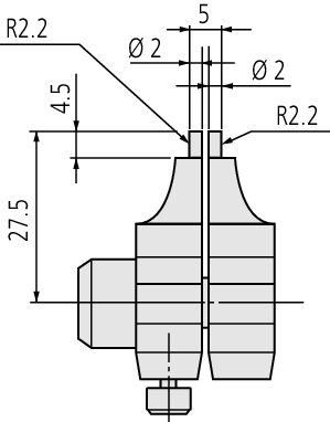 Mitutoyo Caliper Jaw Inside Micrometer .2-1.2" 145-193