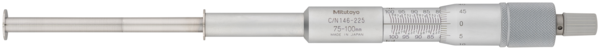 Mitutoyo Groove Micrometer, Non-Rotating Spindle 75-100mm, 12.7mm Flange 146-225