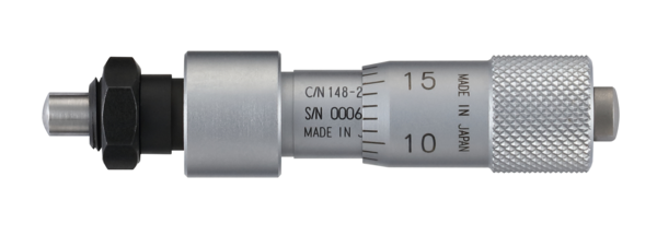 Micrometer Head, Locking Screw Type 0-0.25", 0.001", Spherical, with Clamp Nut 148-233-10