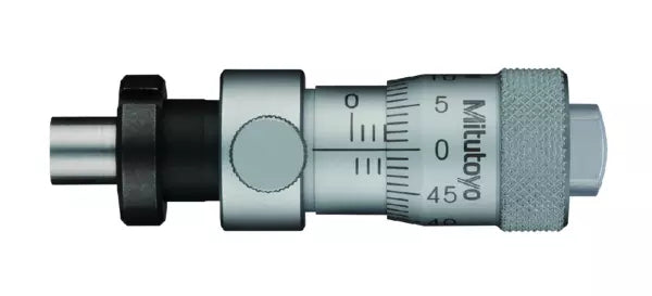 Micrometer Head, Short Thimble Type 0-6,5mm, 0,01mm, Flat, with Clamp Nut 148-317-10
