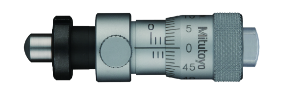 Micrometer Head, Short Thimble Type 0-6,5mm, 0,01mm, Spherical, with Clamp Nut 148-319-10