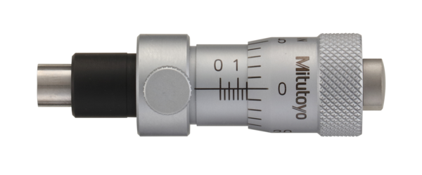 Micrometer Head, Spindle Feed 0,25mm/rev 0-6,5mm, 0,01mm, Spherical, with Clamp Nut 148-323-10