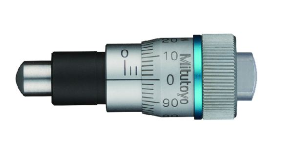 Micrometer Head, Spindle Feed 0,1mm/rev. 0-6,5mm, 0,002mm, Spherical 148-342-10