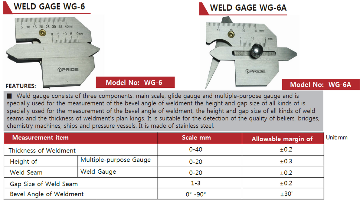 WG-6 Weld Gage
