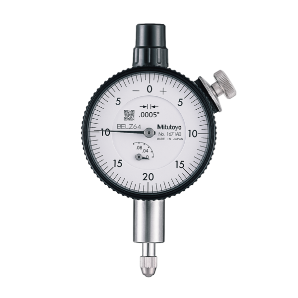 Dial Gauge, Flat Back, ANSI/AGD Type 0,1", 0,0005" 1671AB