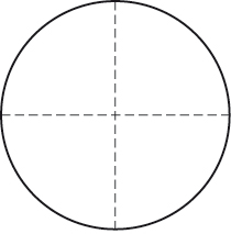 Reticle for TM 90° Broken Cross-hair 176-126