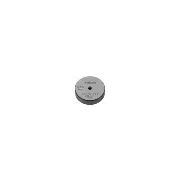 Mitutoyo 177-220 Setting Ring diameter 1,0mm Material is Steel, ±10µm tolerance between the nominal size and the actual diameter ±1.5µm uncertainty of marked diameter, Roundness ±1.5µm