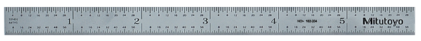 Steel Rule, Fully-Flexible Rule 6", Inch 182-204