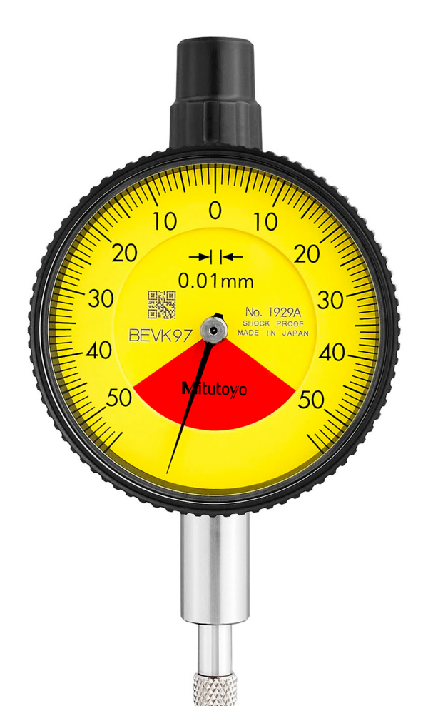 Dial Gauge, Lug Back, ISO Type One Revolution, Shockproof, 1mm, 0,01mm 1929A