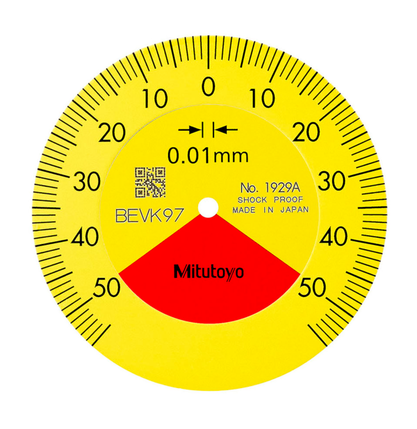 Dial Gauge, Lug Back, ISO Type One Revolution, Shock- & Dustproof, 0,8mm, 0,01mm 2929A-62