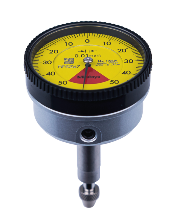 Dial Gauge, ISO Type Back Plunger Design, One Revolution, Shockproof, 1mm, 0,01mm 1960A