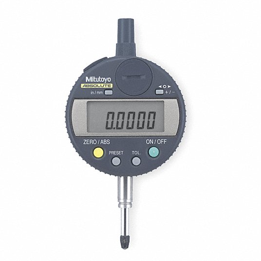 Mitutoyo Digimatic Indicator Accuracy: 0.0008" Range: 0-.5"/0-12.7mm Resolution: 0.0005"/0.01mm Stem: 3/8" Style: AGD Design 543-272