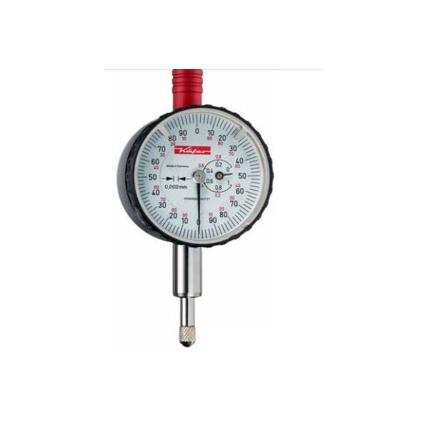 Verdict 23/2000 Kaefer High Precision Dial Gauge KM 500 S shockproof Dial Indicator, 40mm face graduation, Reading 0.002 mm Range 1 mm Range per revolution 0.2 mm