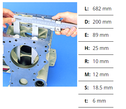 Mitutoyo Vernier Caliper, Long Jaw 0-500mm, 0,05mm, Metric 534-110