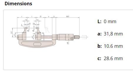 Mitutoyo Caliper Jaw Micrometer 100-125mm 143-105
