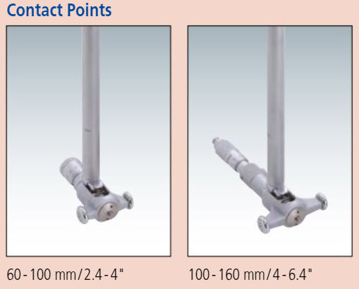 Mitutoyo 2-Point Inside Measuring Instrument Range 400-600mm Graduation .01mm , Micrometer Head 511-327